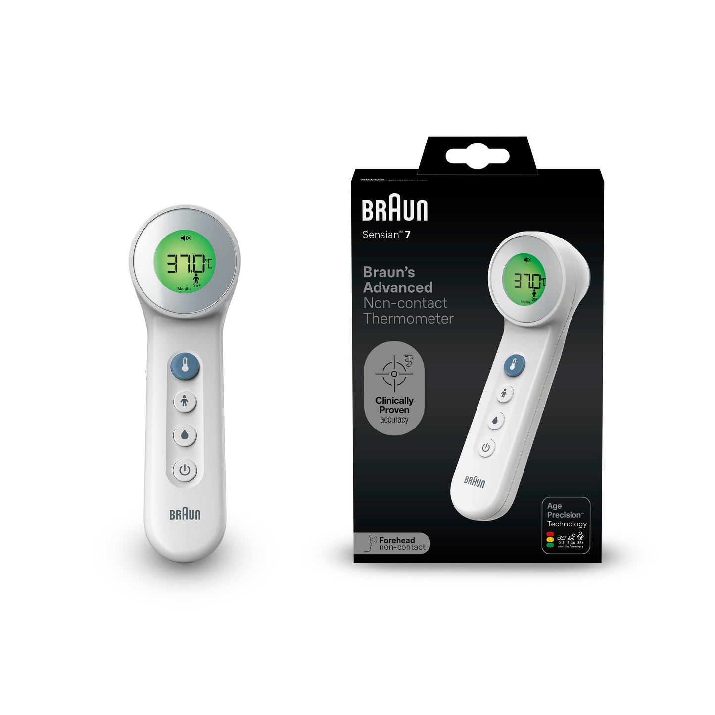 BRAUN BNT400 NO TOUCH + TOUCH FOREHEAD THERMOMETER